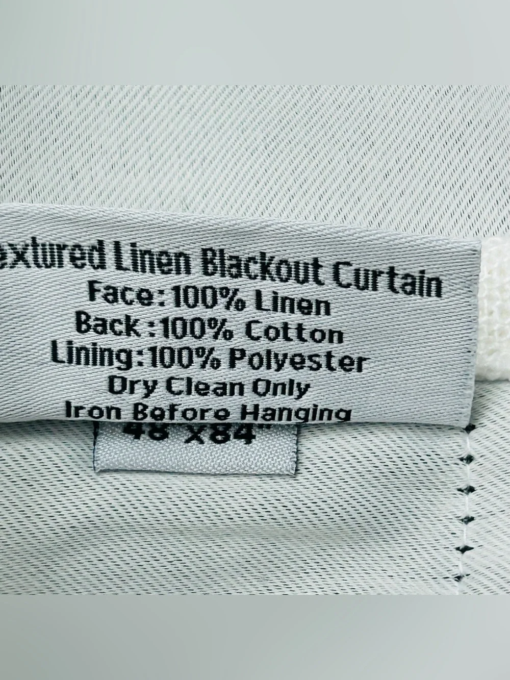 NWT QUINCE Set 2 48x84 Heavyweight European Linen Blackout Curtains White 9186